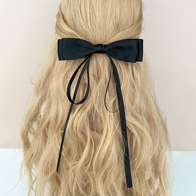 SOHO Vanessa Bow Hair clips - Black - Hair Accessories | Fashiongirl
