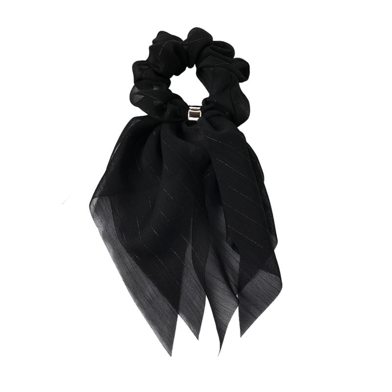 SOHO Vina Scrunchie with scarf - Black - Hair Accessories