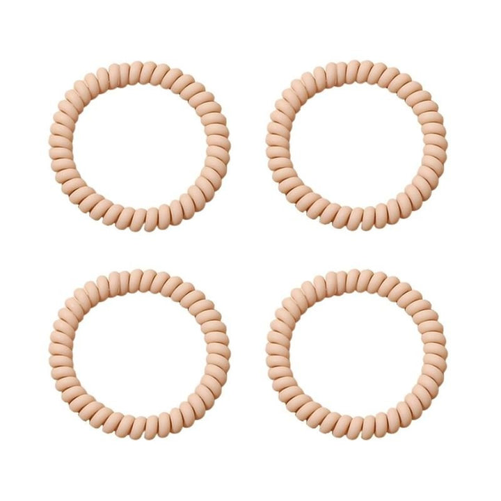 SOHO Wave Spiral Hair elastics - Cream - Hair Accessories | Fashiongirl