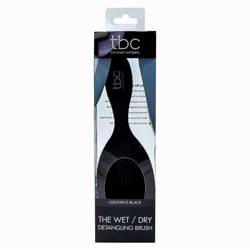 TBC The Wet &amp; Dry Brush Detangler Hair Brush - Black - Hair Styling tool