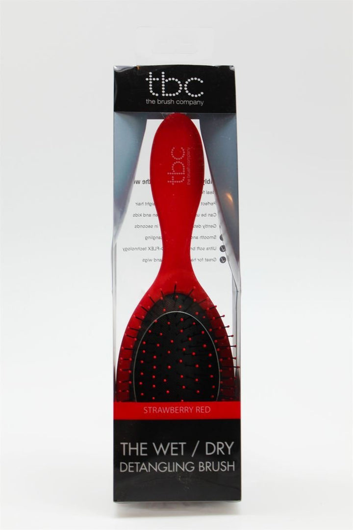 TBC The Wet &amp; Dry Brush Detangler Hair Brush - Strawberry Red - Hair Styling tool