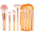 Technique PRO Translucent Perfection Makeup Brush Set - 9 Makeup Brushes with Bag (ORANGE) - 