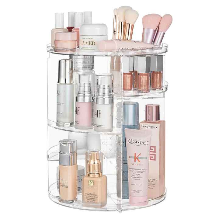 UNIQ 360 - Degree Rotating Makeup Organizer - Clear - Organiser
