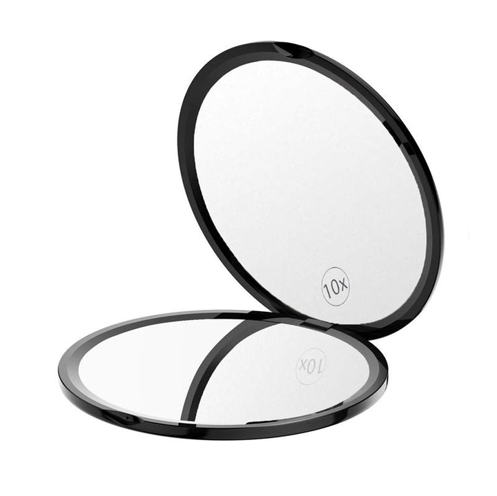 UNIQ Compact double - sided mirror with 10x magnification - Black - | Fashiongirl