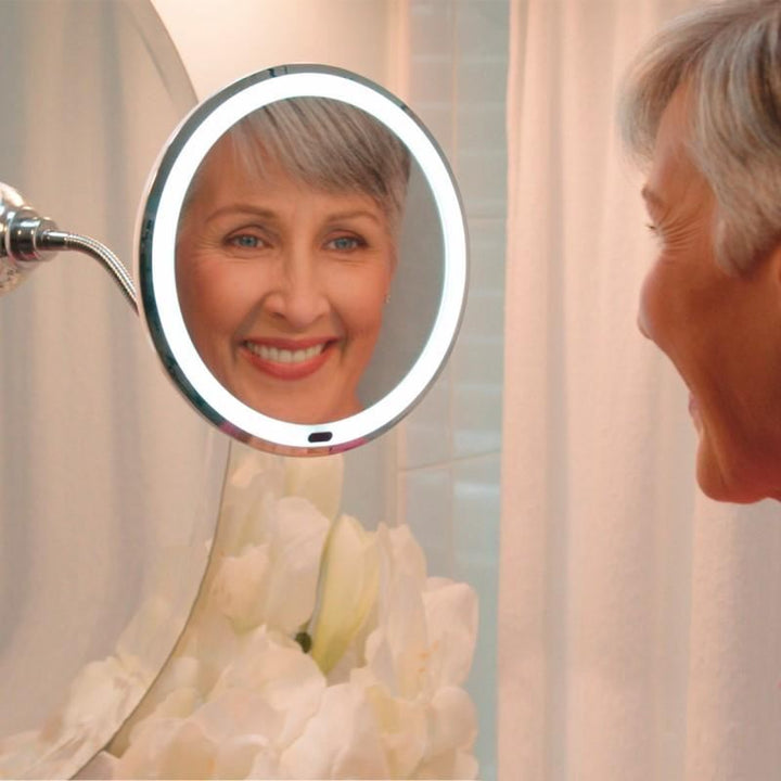 UNIQ Flexible Mirror with LED light &amp; 10x magnification - | Fashiongirl