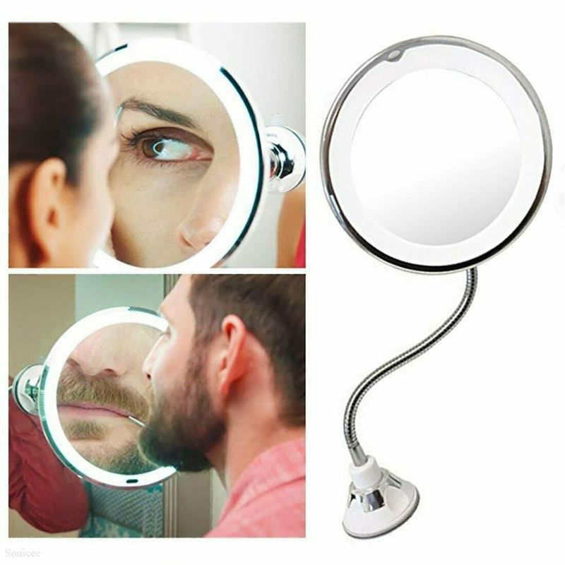 UNIQ Flexible Mirror with LED light &amp; 10x magnification - | Fashiongirl