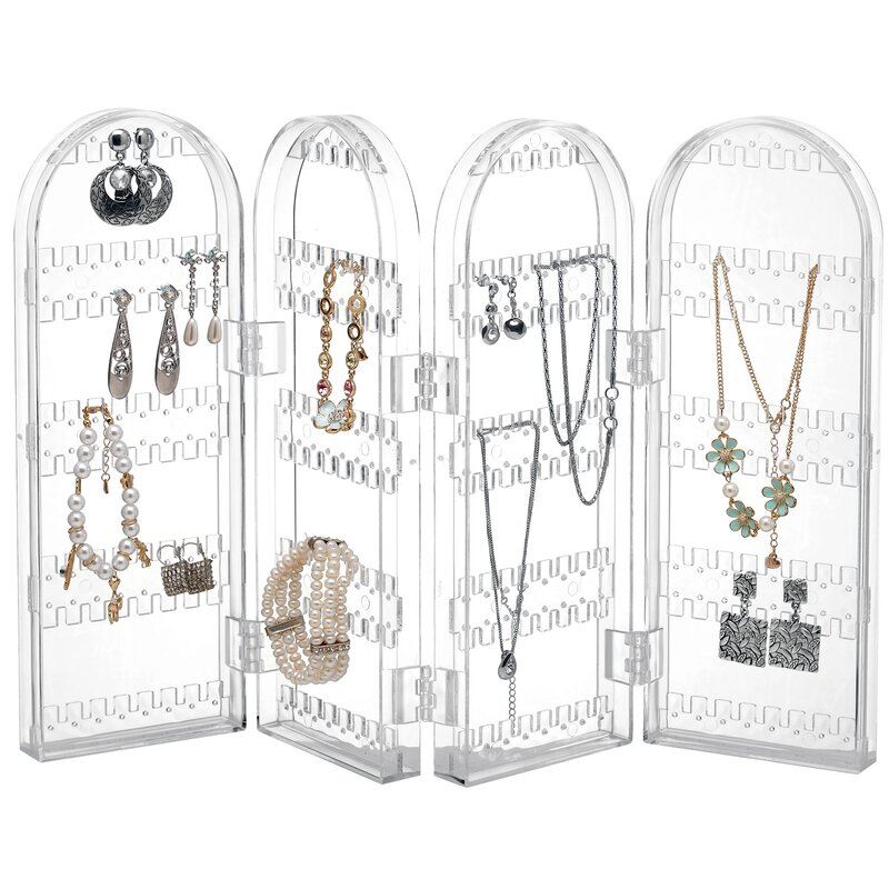 UNIQ Foldable jewellery stand for earrings &amp; necklaces - 2 sides - | Fashiongirl