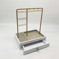 UNIQ Gold Jewelry Stand with Drawer (29 cm) - Earring & Necklace Organizer - Uncategorized - UNIQ