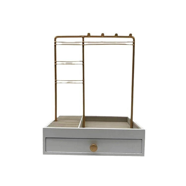 UNIQ Gold Jewelry Stand with Drawer (29 cm) - Earring & Necklace Organizer - Uncategorized - UNIQ