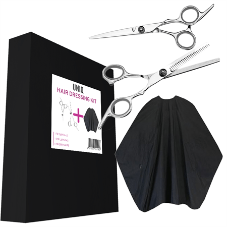 UNIQ hairdressing scissors set for home haircuts incl. hairdressing cap - Hair Styling tool | Fashiongirl