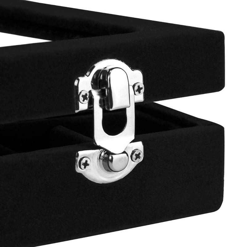 UNIQ Jewellery Box in Black Velour - Jewelry Box