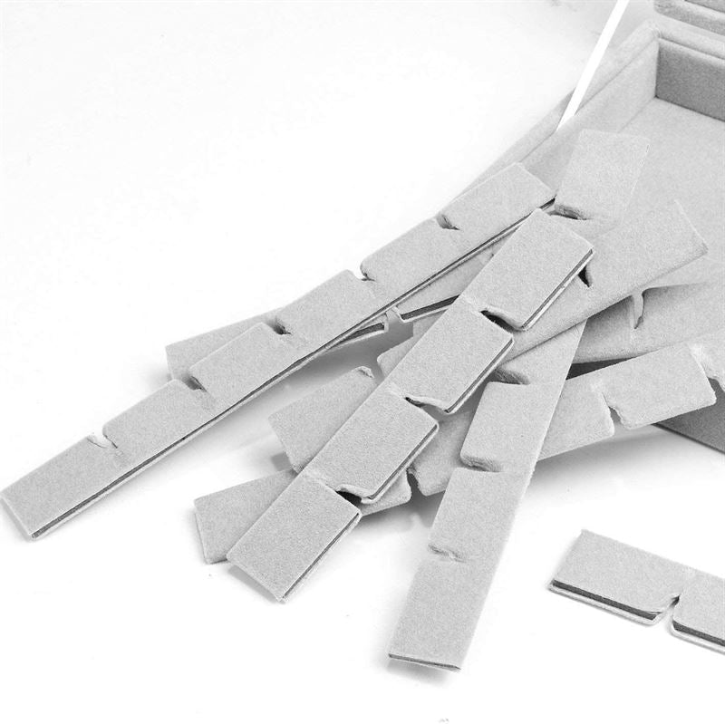 UNIQ Jewellery Box in Grey Velour - Jewelry Box