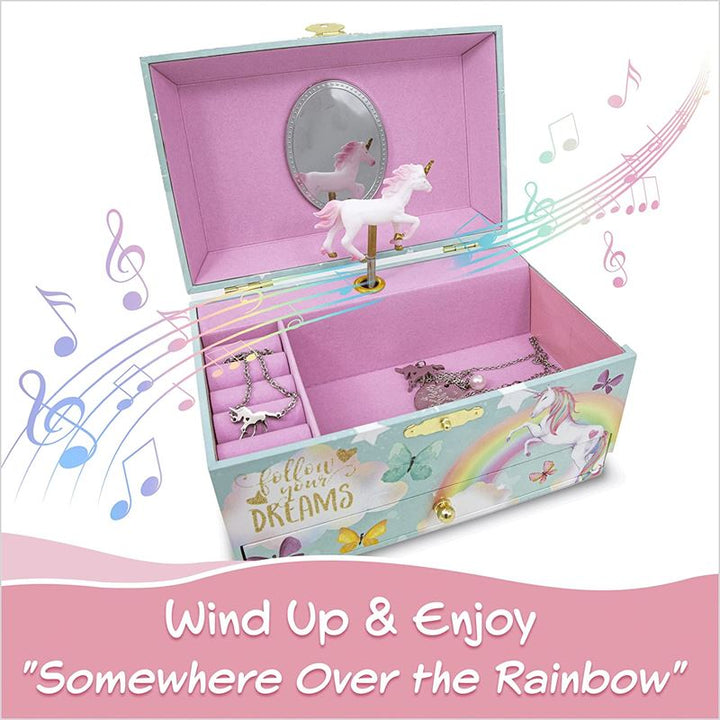 UNIQ Kids Jewellery Box with Music Ballerina (Unicorn) - Jewelry Box