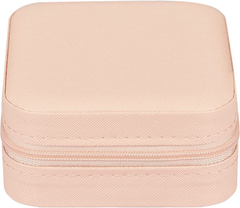 UNIQ Leatherette jewellery box for earrings - Pink Square - pink - Jewelry Box
