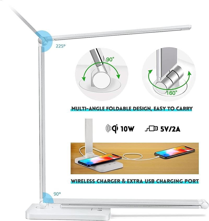 UNIQ LED Nail Table Lamp with wireless charging - Silver - | Fashiongirl