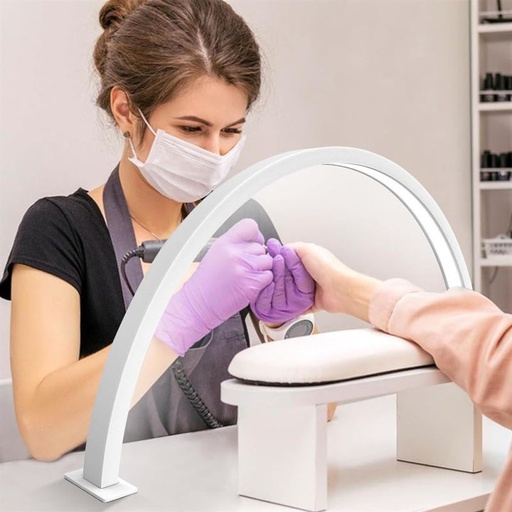 UNIQ LED Table lamp Half Moon Arch for manicure / eyelash extensions - White - | Fashiongirl