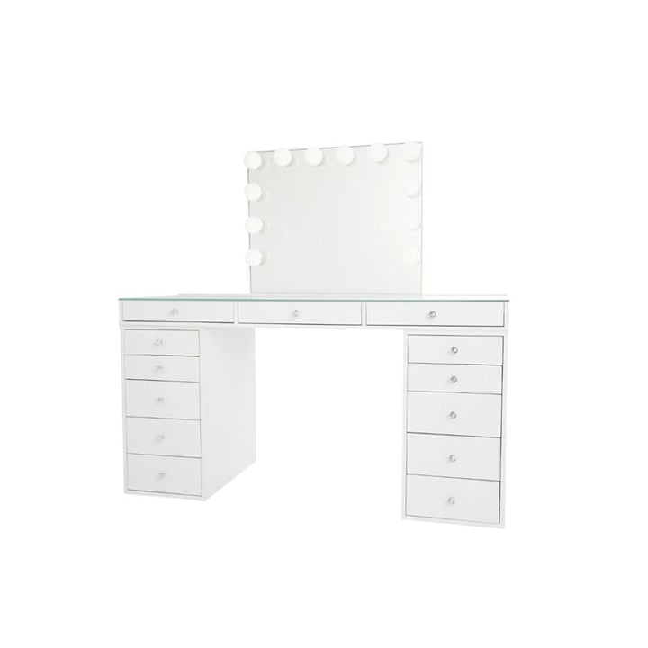 UNIQ Make - up table / Make - up table with LED light and mirror - | Fashiongirl