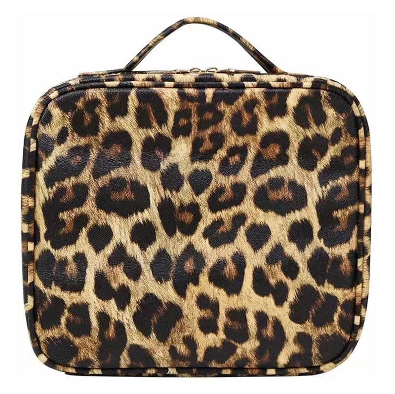 UNIQ makeup travel bag - Toiletry bag / Cosmetic bag for all your makeup - Leopard - | Fashiongirl