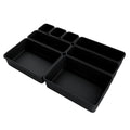UNIQ Multi Drawer Organiser Set with 8 Boxes - Black - | Fashiongirl