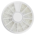 UNIQ Nail Art Gemstone Wheel - White Beads - | Fashiongirl