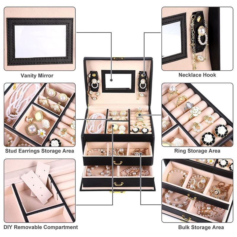 UNIQ Nellia Jewellery Box - Cream White - Jewelry Box