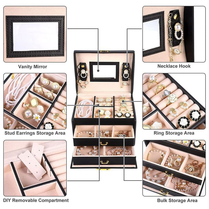 UNIQ Nellia Jewellery Box - Cream White - Jewelry Box