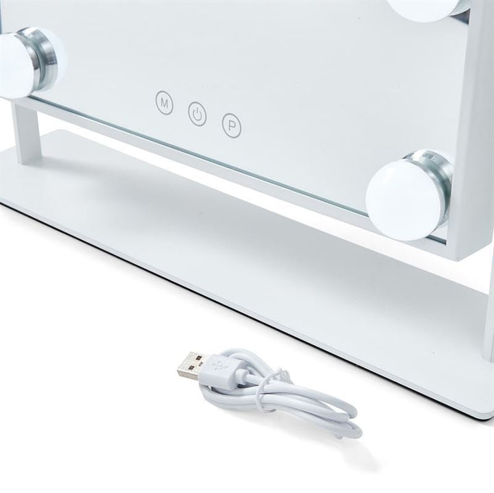 UNIQ New York Mega - Makeup mirror 12 bulbs - White - | Fashiongirl