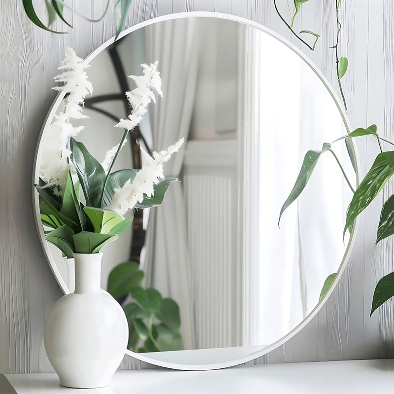 UNIQ Oslo Round Mirror - Ø50 cm White - | Fashiongirl