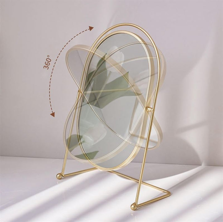 UNIQ Oval Lux Table Mirror - Gold - | Fashiongirl