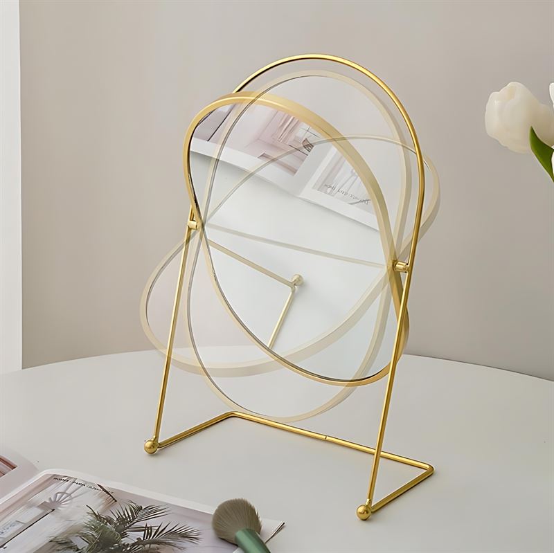 UNIQ Oval Lux Table Mirror - Gold - | Fashiongirl
