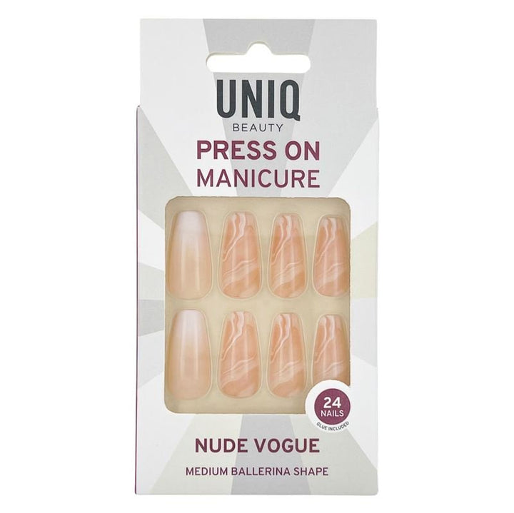 UNIQ Press On Nails with Glue - Nude Vogue - | Fashiongirl