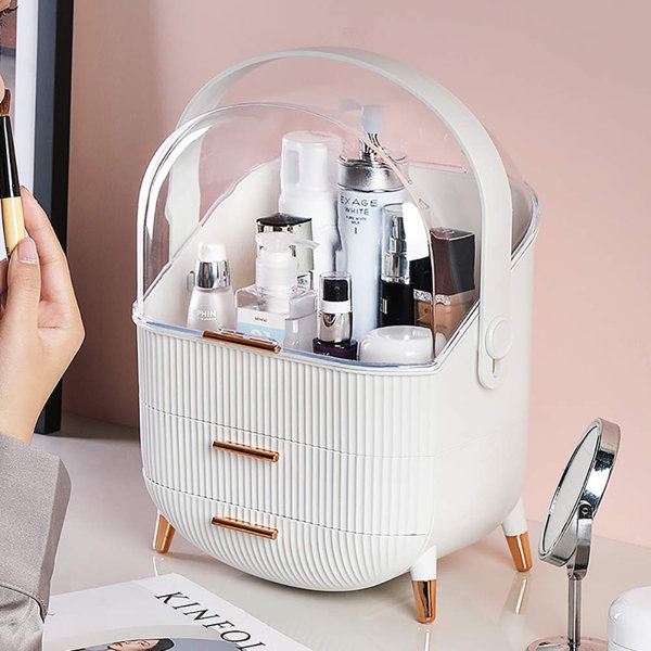 UNIQ Retro Makeup Box Organiser - White - Organiser