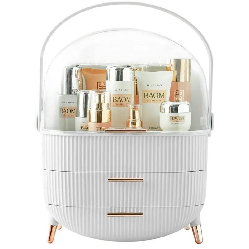 UNIQ Retro Makeup Box Organiser - White - Organiser