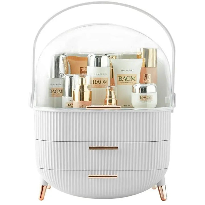 UNIQ Retro Makeup Box Organiser - White - Organiser