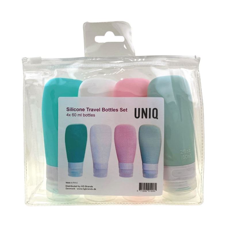 UNIQ Reusable Silicone Travel Bottles - 4 tubes (60ml) - | Fashiongirl