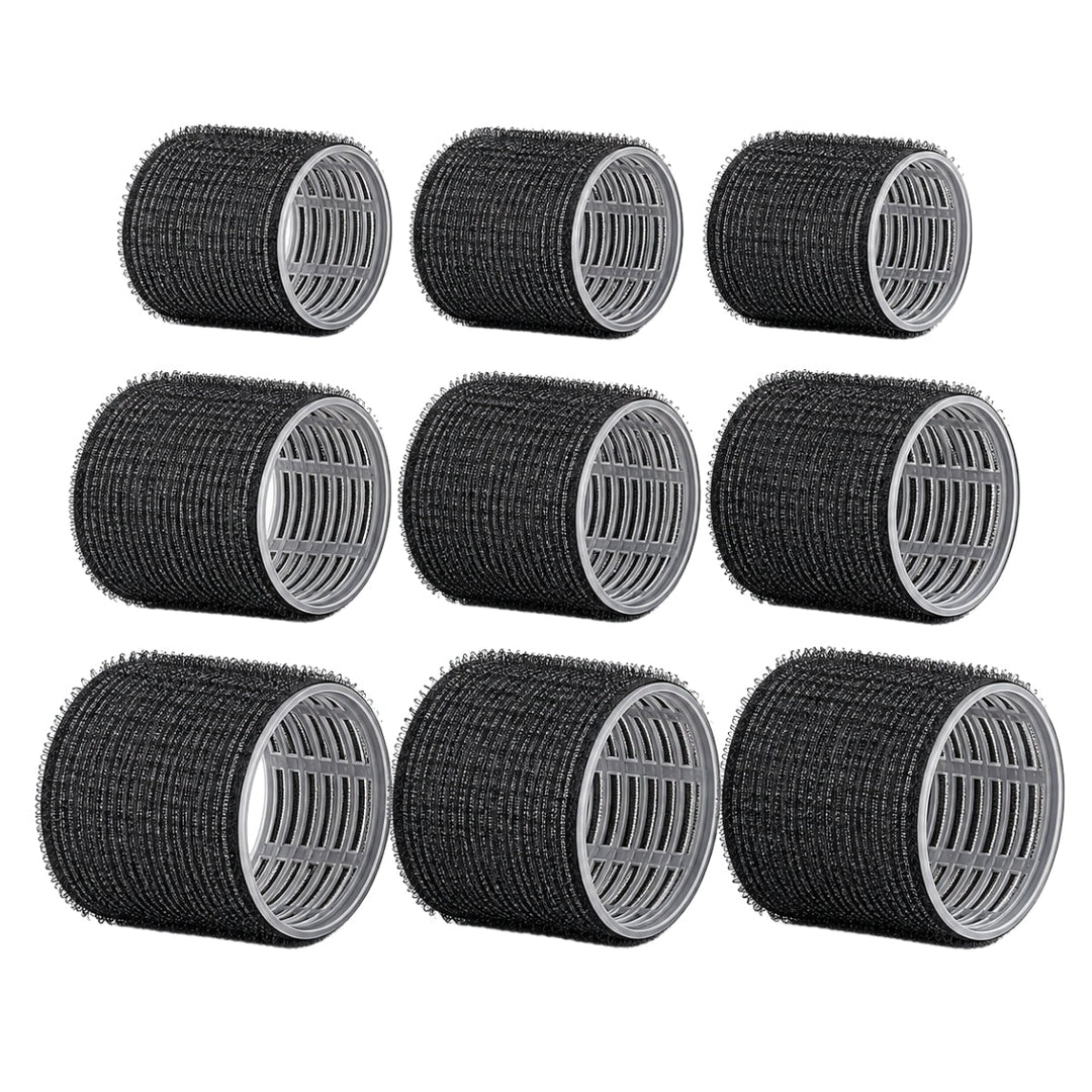 Velcro Hair Rollers 9 Pack 3 Sizes - Black